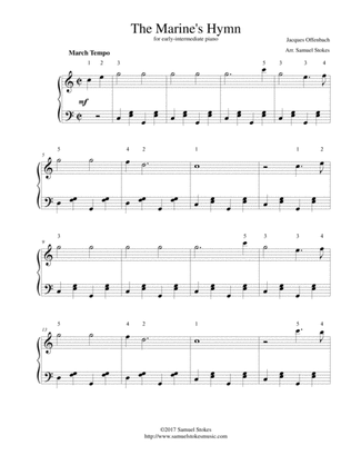 The Marine's Hymn - for early-intermediate piano