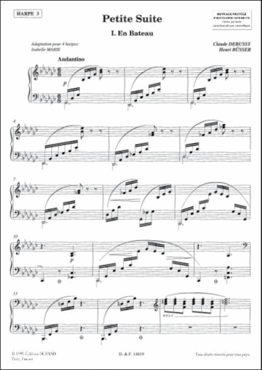 Petite Suite - Adaption Pour 4 Harpes