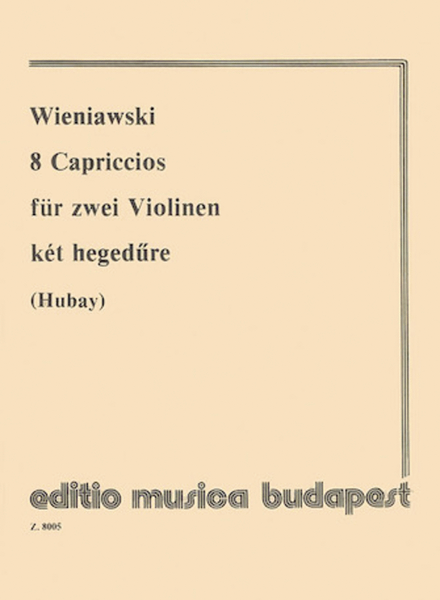 8 Capriccios for violin by Jeno Hubay String Duet - Sheet Music