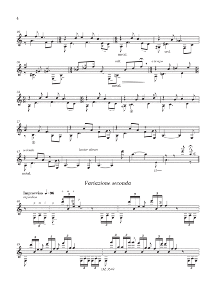 Tema con variazioni Tema con variazioni Classical Guitar scores gallery preview page 4