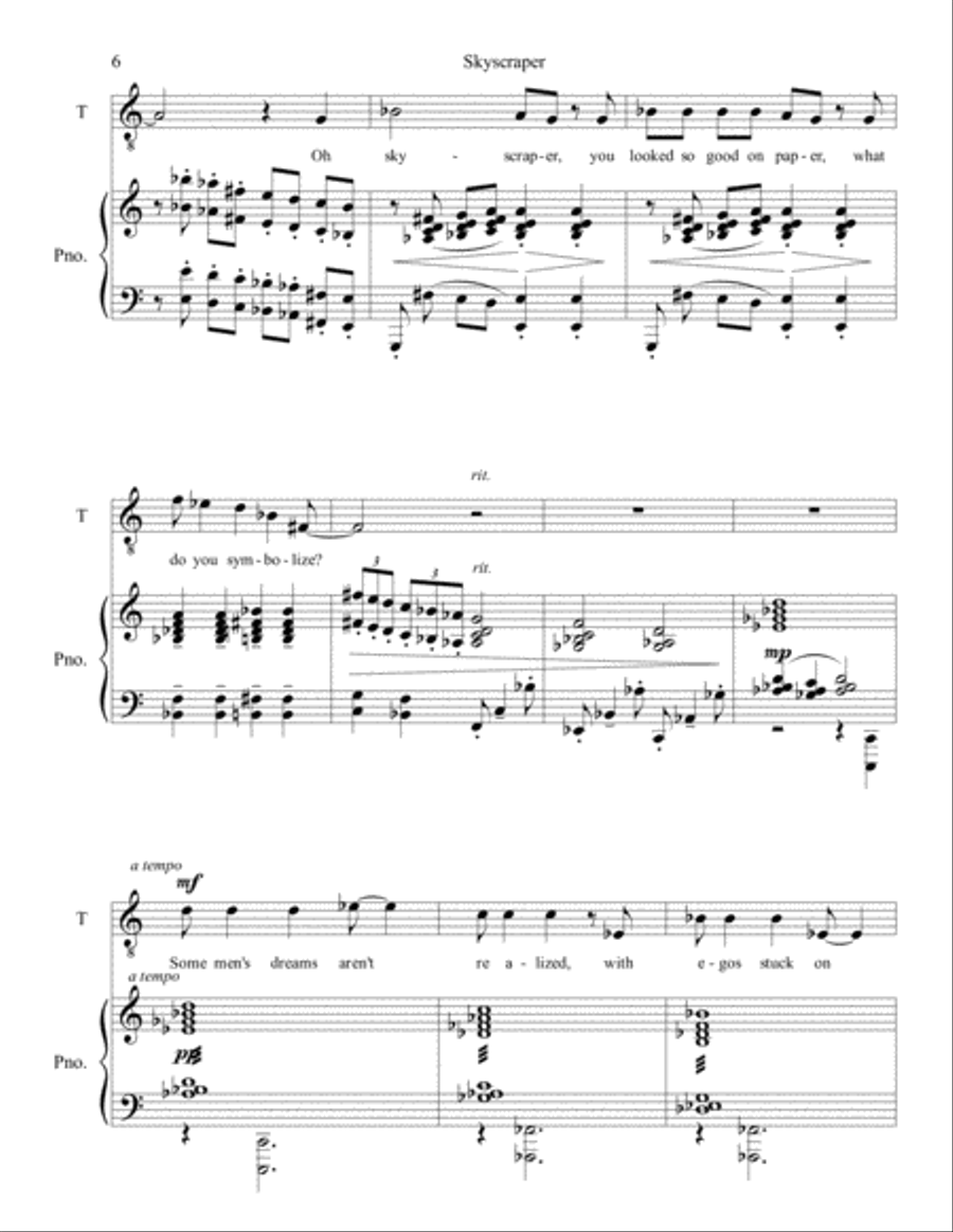 Skyscraper Tenor Voice scores gallery preview page 6
