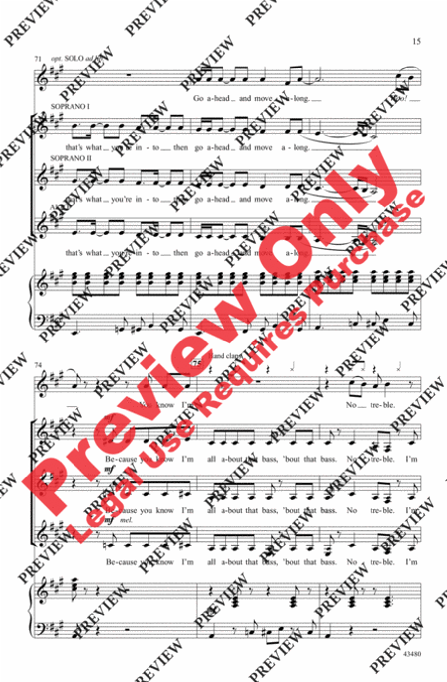 All About That Bass - SoundTrax CD (CD only) Choir scores gallery preview page 15