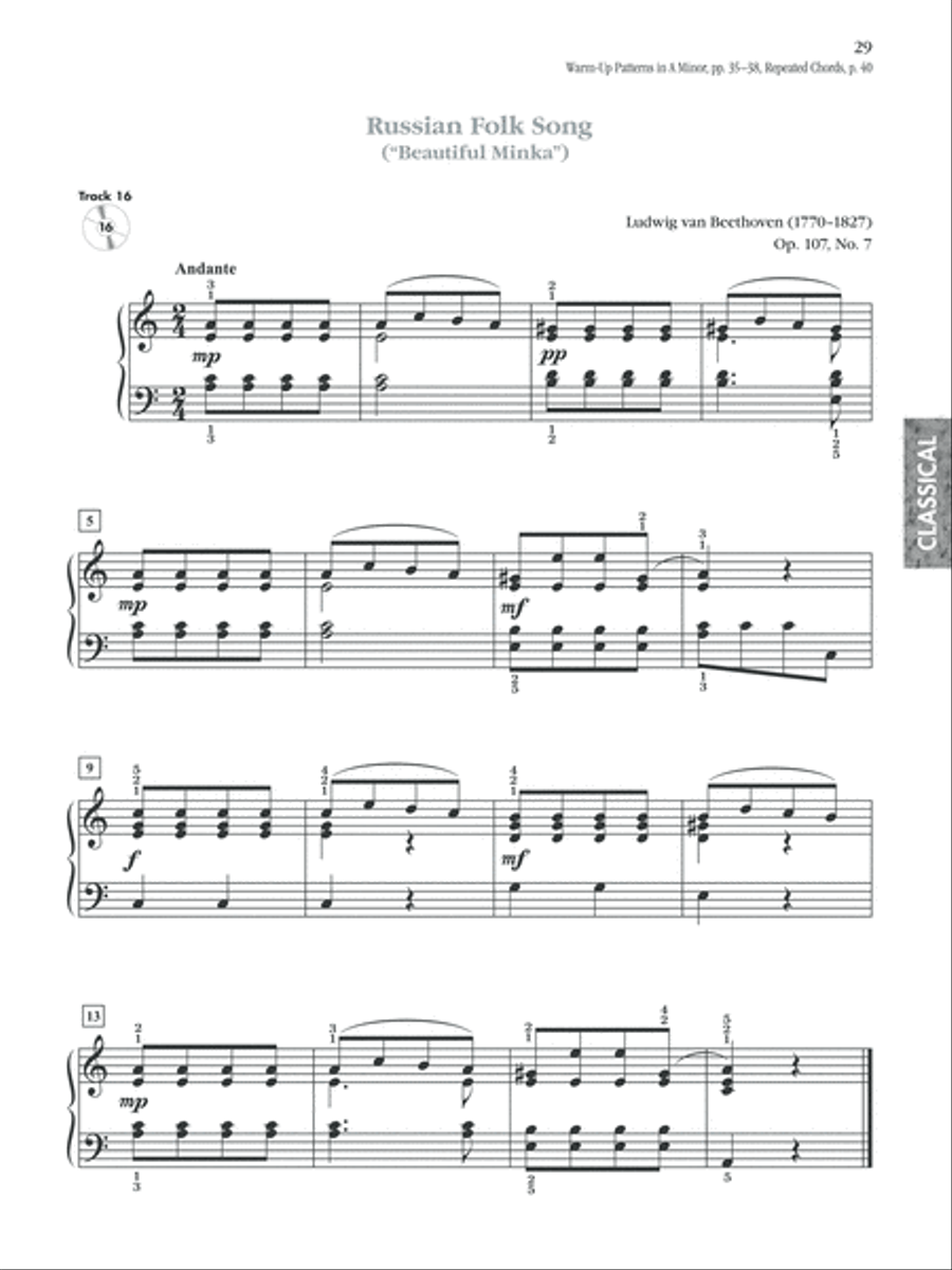Exploring Piano Classics Repertoire, Book 2 Easy Piano scores gallery preview page 4