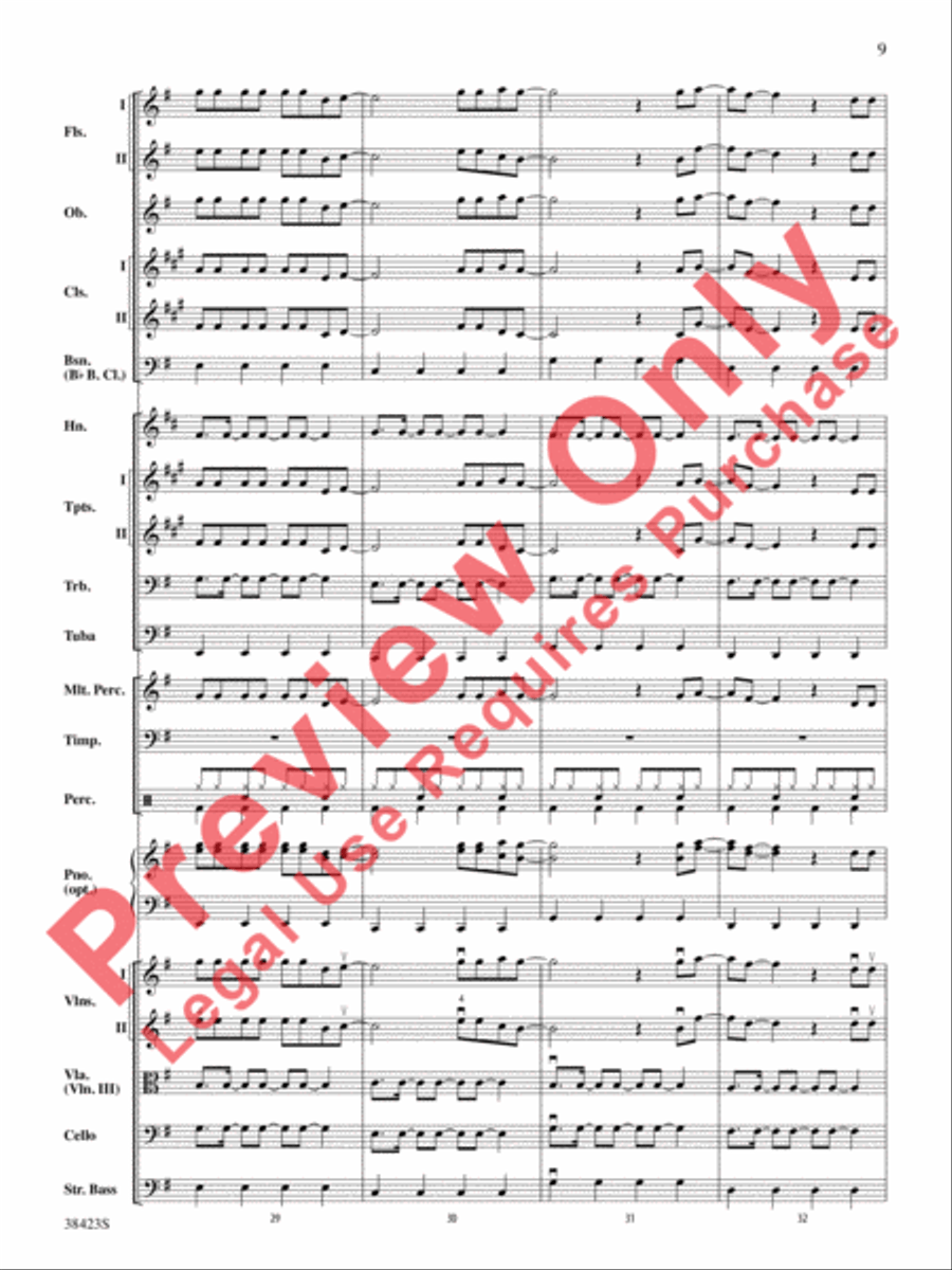 Edge of Glory Full Orchestra scores gallery preview page 10