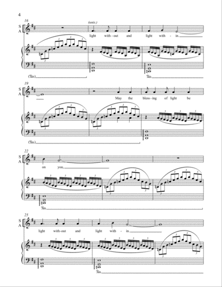 Blessings from the Children: 1. The Blessing of Light 2-Part scores gallery preview page 4