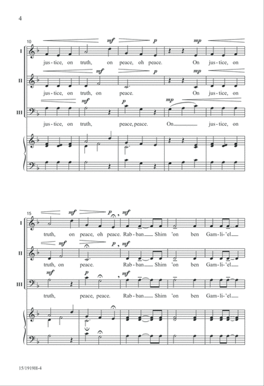 On Justice, Truth, and Peace 3-Part scores gallery preview page 4