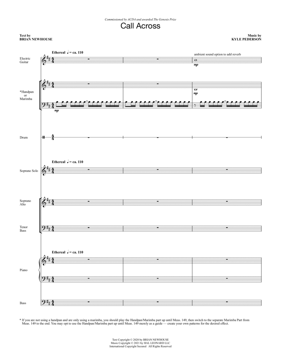 Call Across - Score