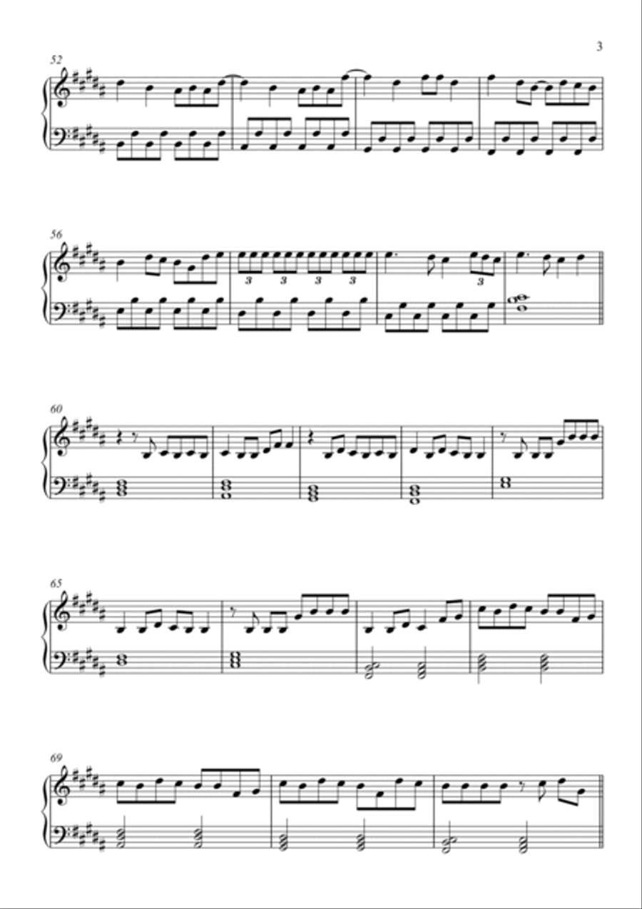 Memories Memories Piano Solo scores gallery preview page 3