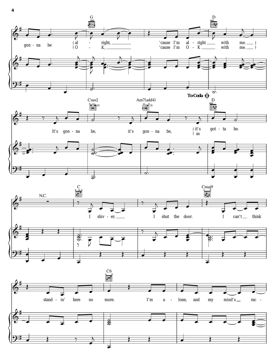 Good Day Piano, Vocal, Guitar scores gallery preview page 4