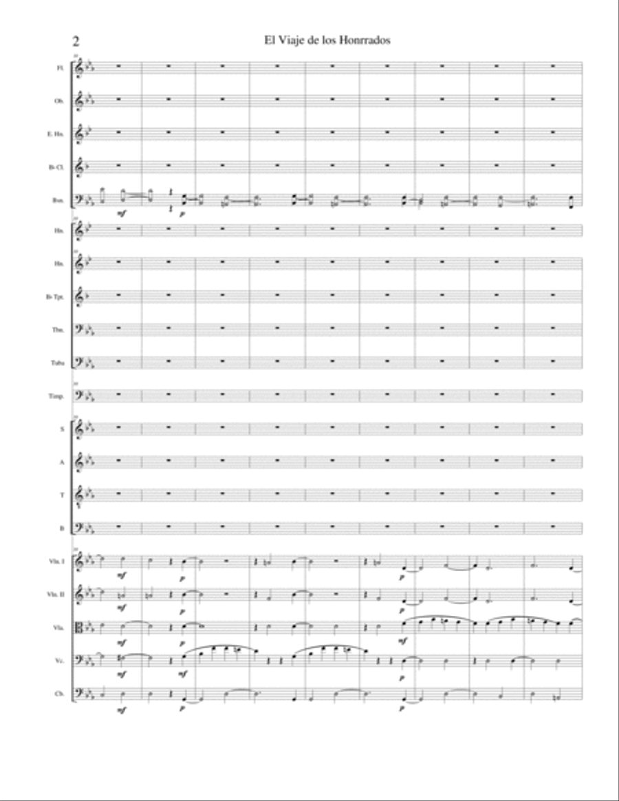 El Viaje de los Honrados I Movimiento Full Orchestra scores gallery preview page 2