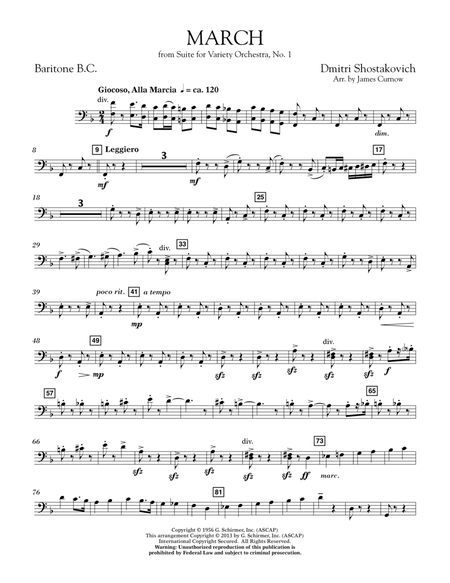 March from Suite for Variety Orchestra, No. 1 - Baritone B.C.