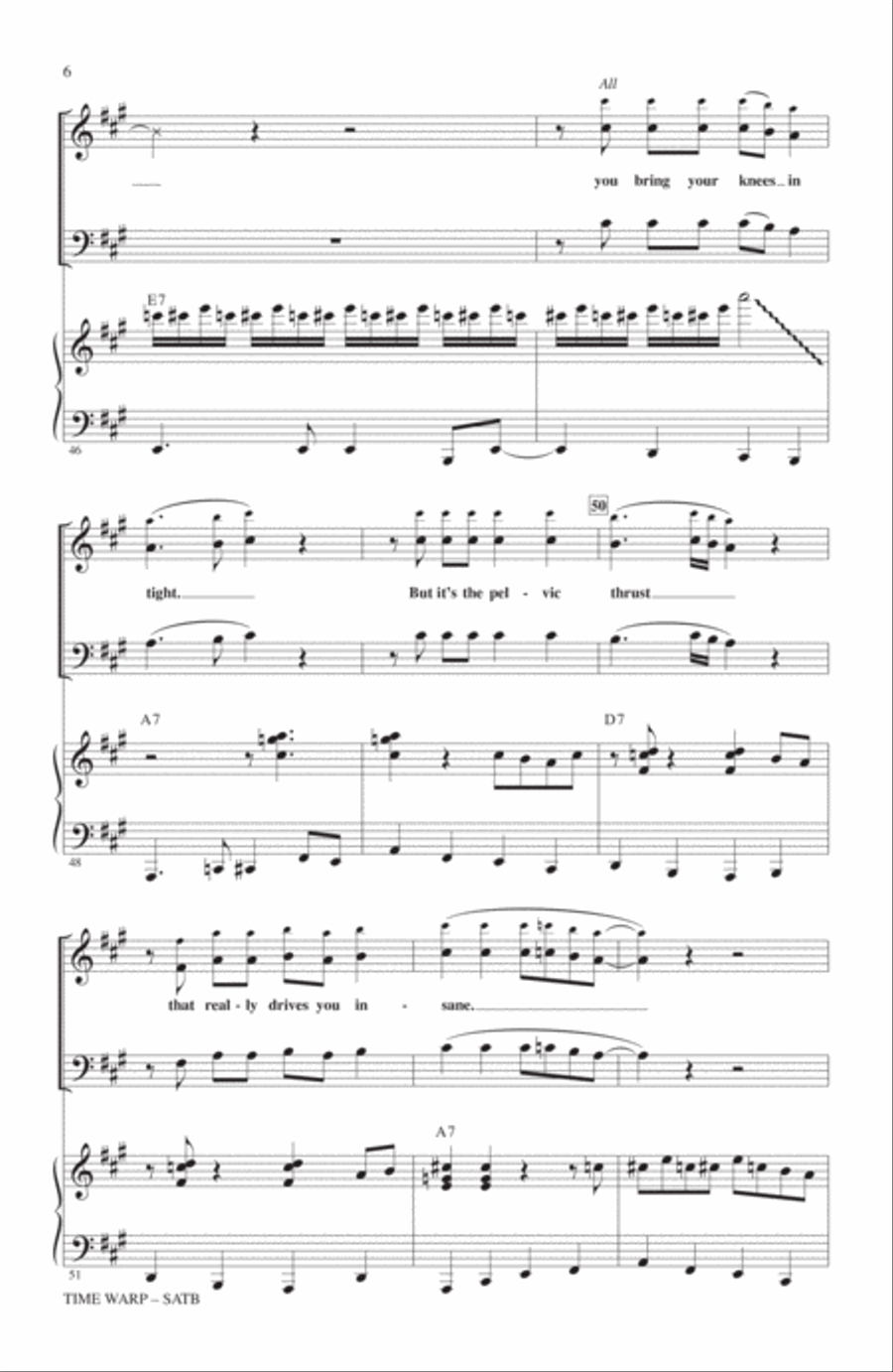 Time Warp 4-Part scores gallery preview page 5