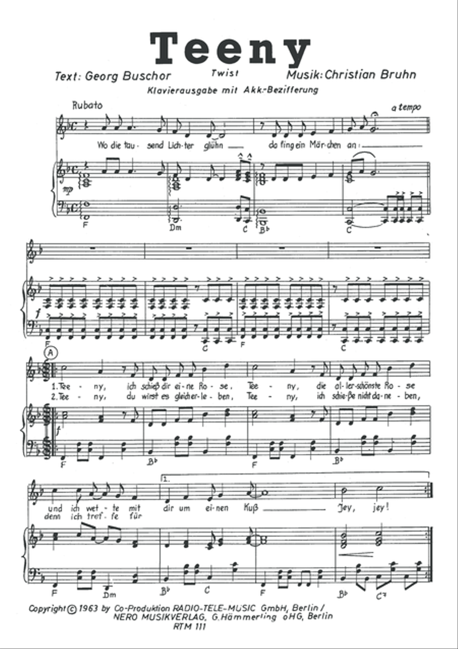 Teeny Teeny Piano, Vocal scores gallery preview page 3