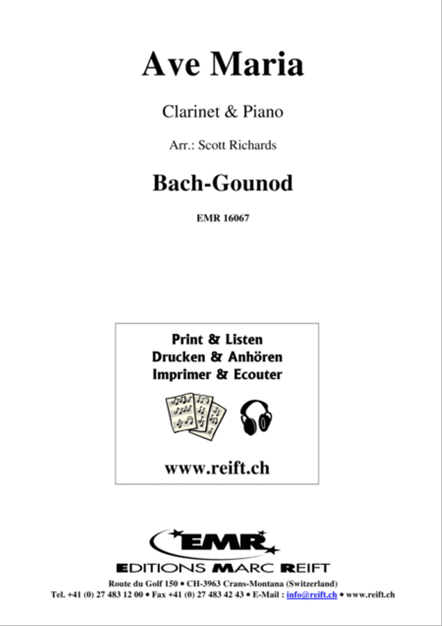Ave Maria Clarinet Solo scores gallery preview page 2