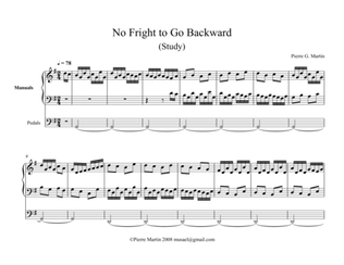 Book cover for No Fright to Go Backward (organ)