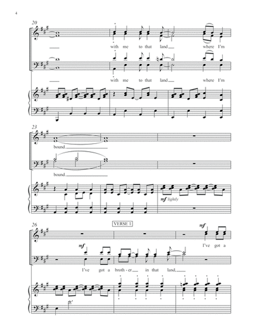 Gospel Songs: Come and Go with Me to That Land (Downloadable Piano/Choral Score)