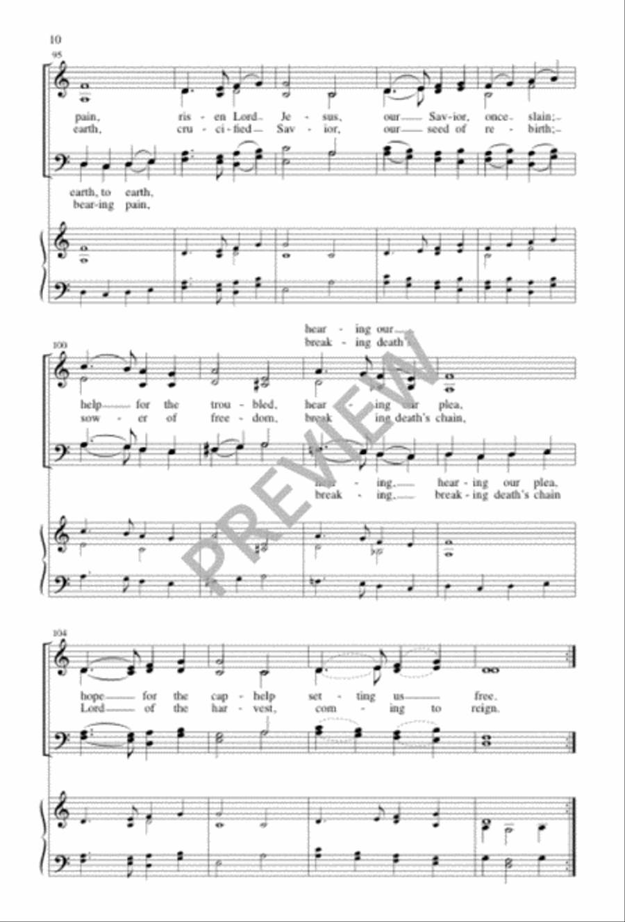 Sacred This Banquet, Holy Our Feast 4-Part scores gallery preview page 9