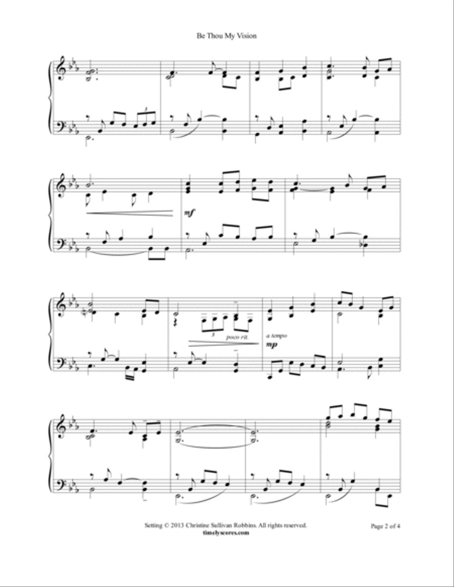 Be Thou My Vision (Lord of All Hopefulness) Piano Solo scores gallery preview page 2
