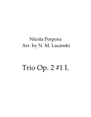 Trio Op. 2 #1 I. Adagio - Allegro