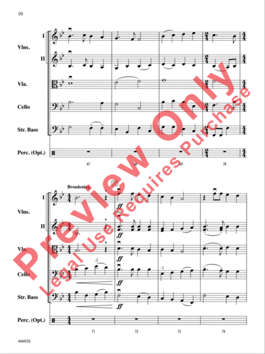 See Amid the Winter's Snow String Orchestra scores gallery preview page 11