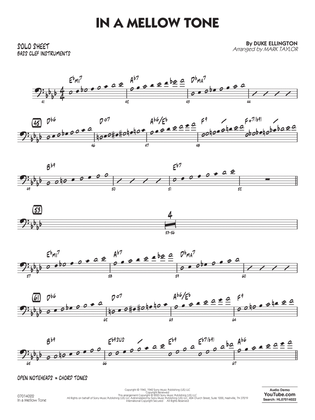 Book cover for In A Mellow Tone (arr. Mark Taylor) - Bass Clef Solo Sheet