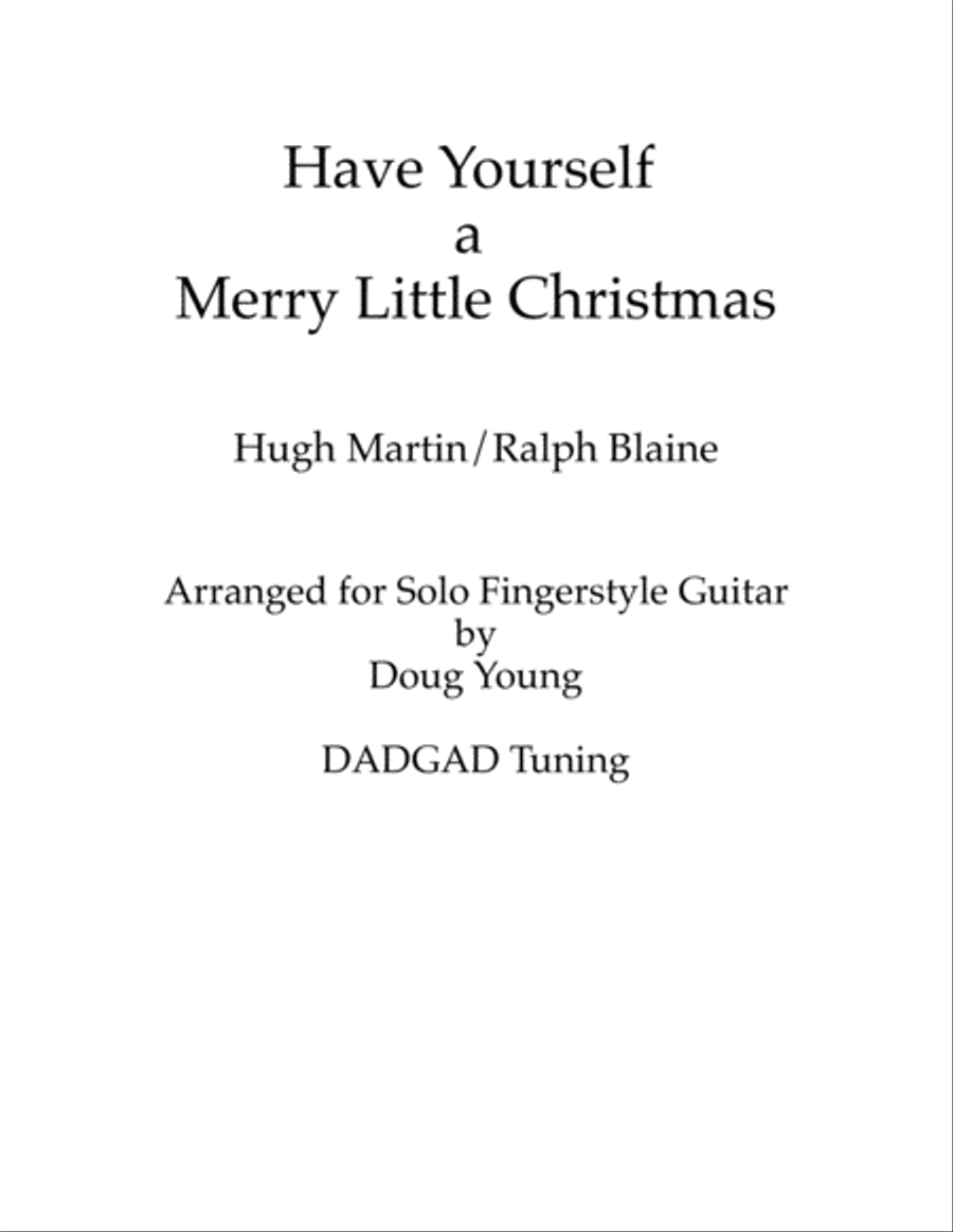 Have Yourself A Merry Little Christmas Guitar Tablature scores gallery preview page 1