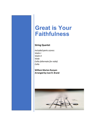 Great Is Your Faithfulness for string quartet