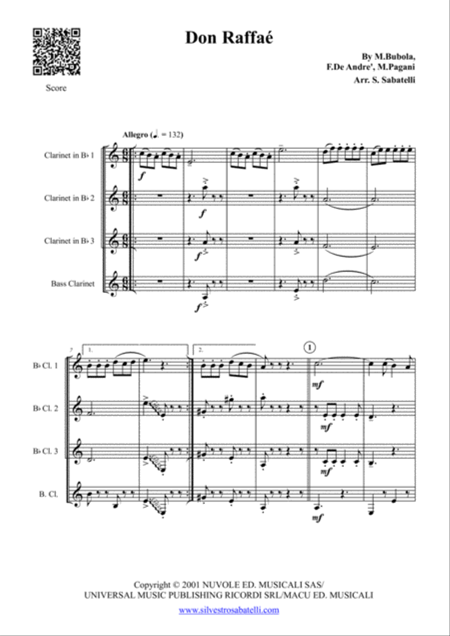 Don Raffae' Woodwind Quartet scores gallery preview page 2