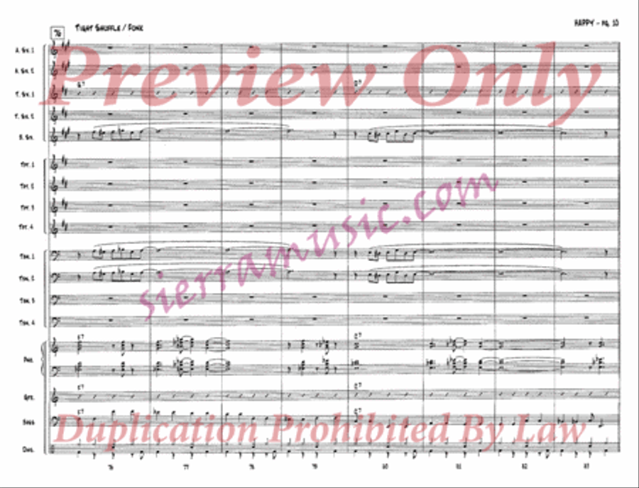 Happy (from One Foot in the Swamp) Jazz Ensemble scores gallery preview page 11
