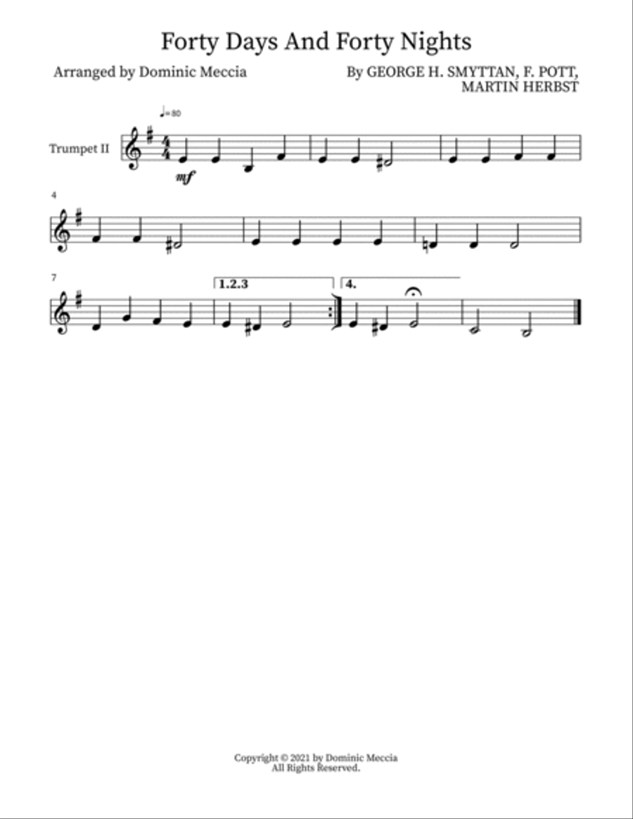 Forty Days And Forty Nights Small Ensemble scores gallery preview page 3