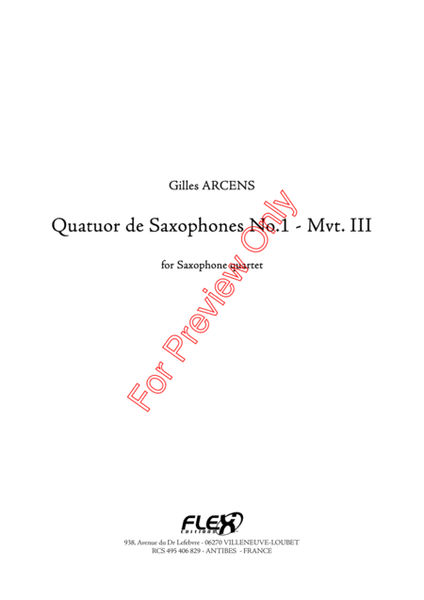 Quatuor De Saxophones No. 1 - mvt III image number null