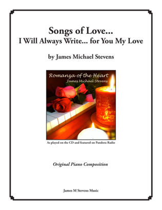 Book cover for Songs of Love I Will Always Write for You My Love