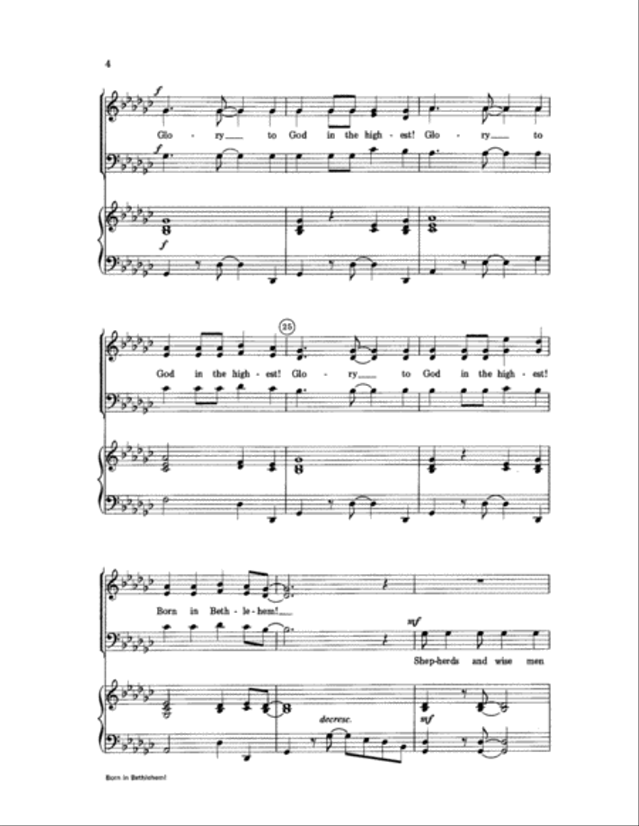 Born in Bethlehem! 3-Part scores gallery preview page 4