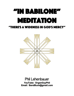 Book cover for "In Babilone" Meditation organ work, by Phil Lehenbauer