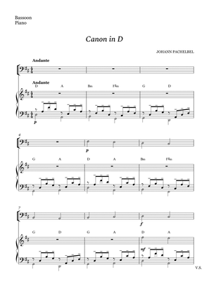 Canon in D for Bassoon and Piano (With Chords)