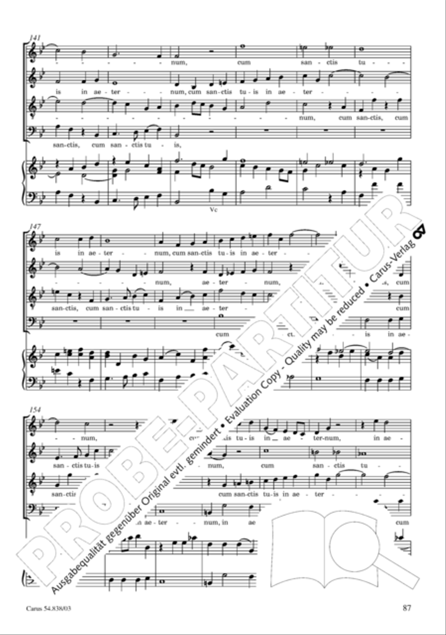 Requiem in B 4-Part scores gallery preview page 92