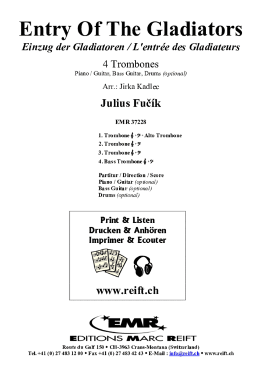 Entry Of The Gladiators Entry Of The Gladiators Trombone Quartet scores gallery preview page 2