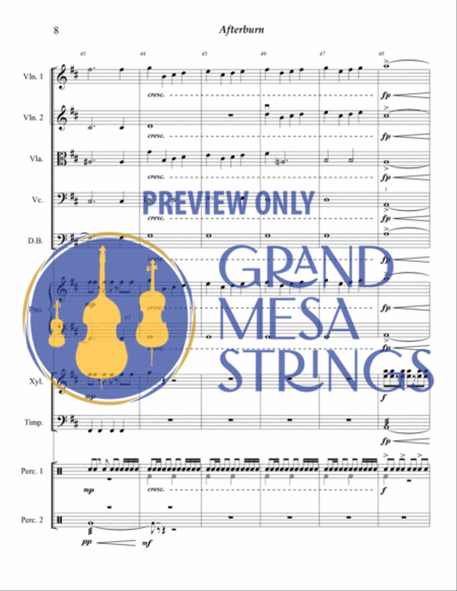 Afterburn for Strings & Percussion String Orchestra scores gallery preview page 9