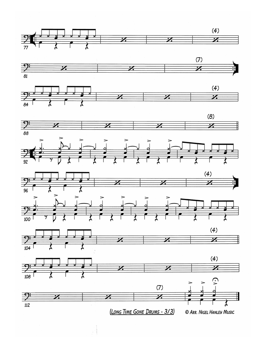 Long Time Gone Cover Band scores gallery preview page 4