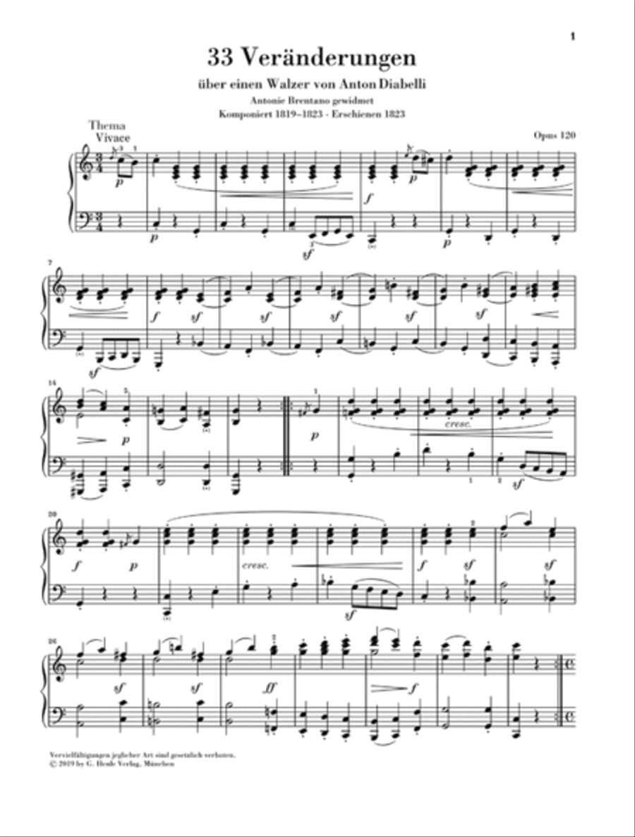 Diabelli Variations, Op. 120 Piano Solo scores gallery preview page 2
