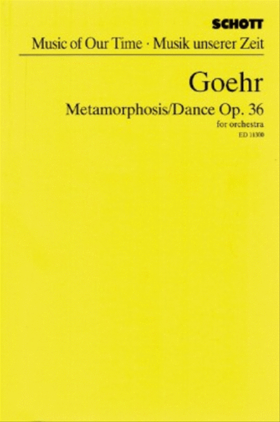 Metamorphosis/Dance Op. 36 Orchestra scores gallery preview page 1