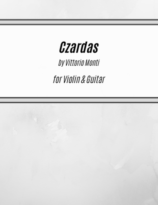 Book cover for Czardas (for Violin and Guitar)