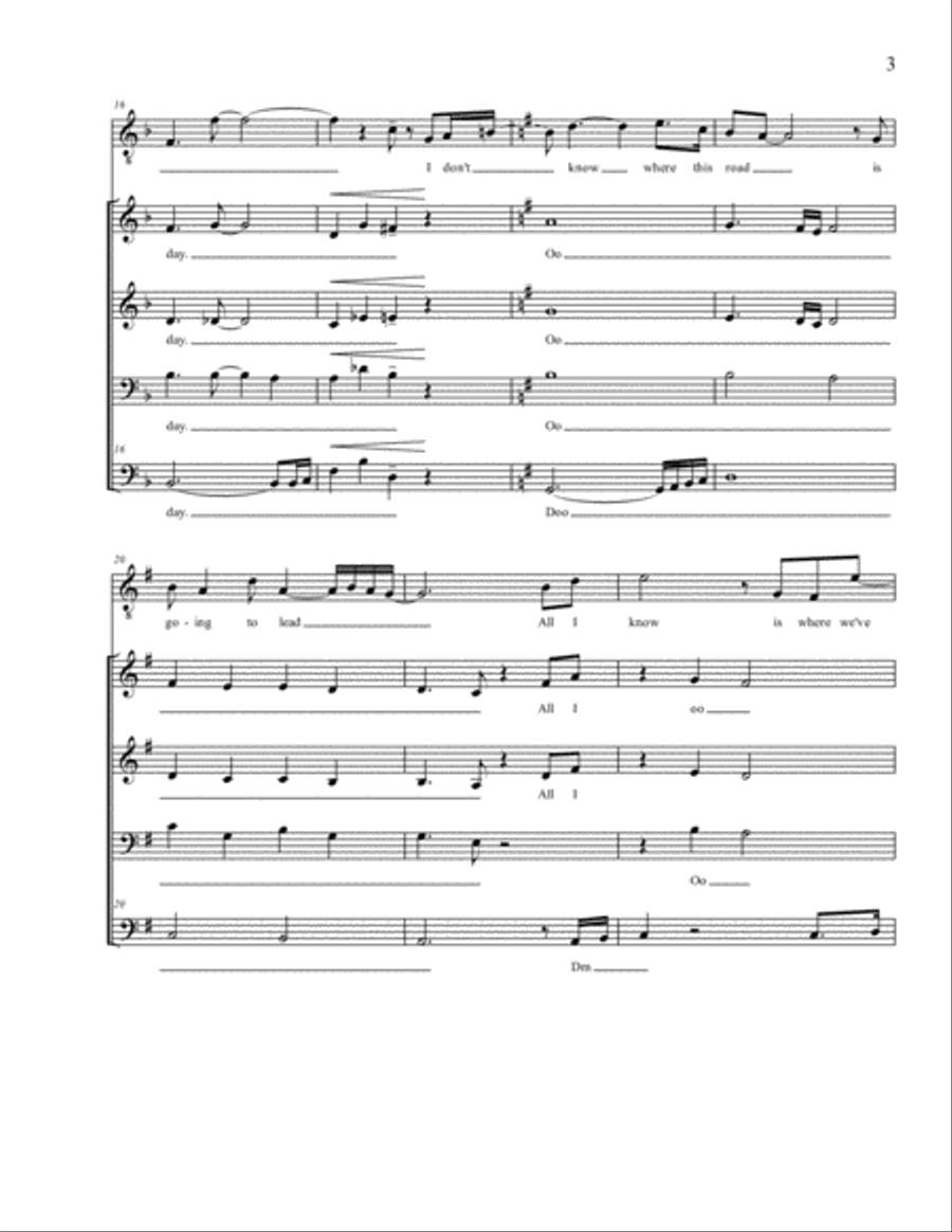 It's So Hard To Say Goodbye To Yesterday 4-Part scores gallery preview page 3