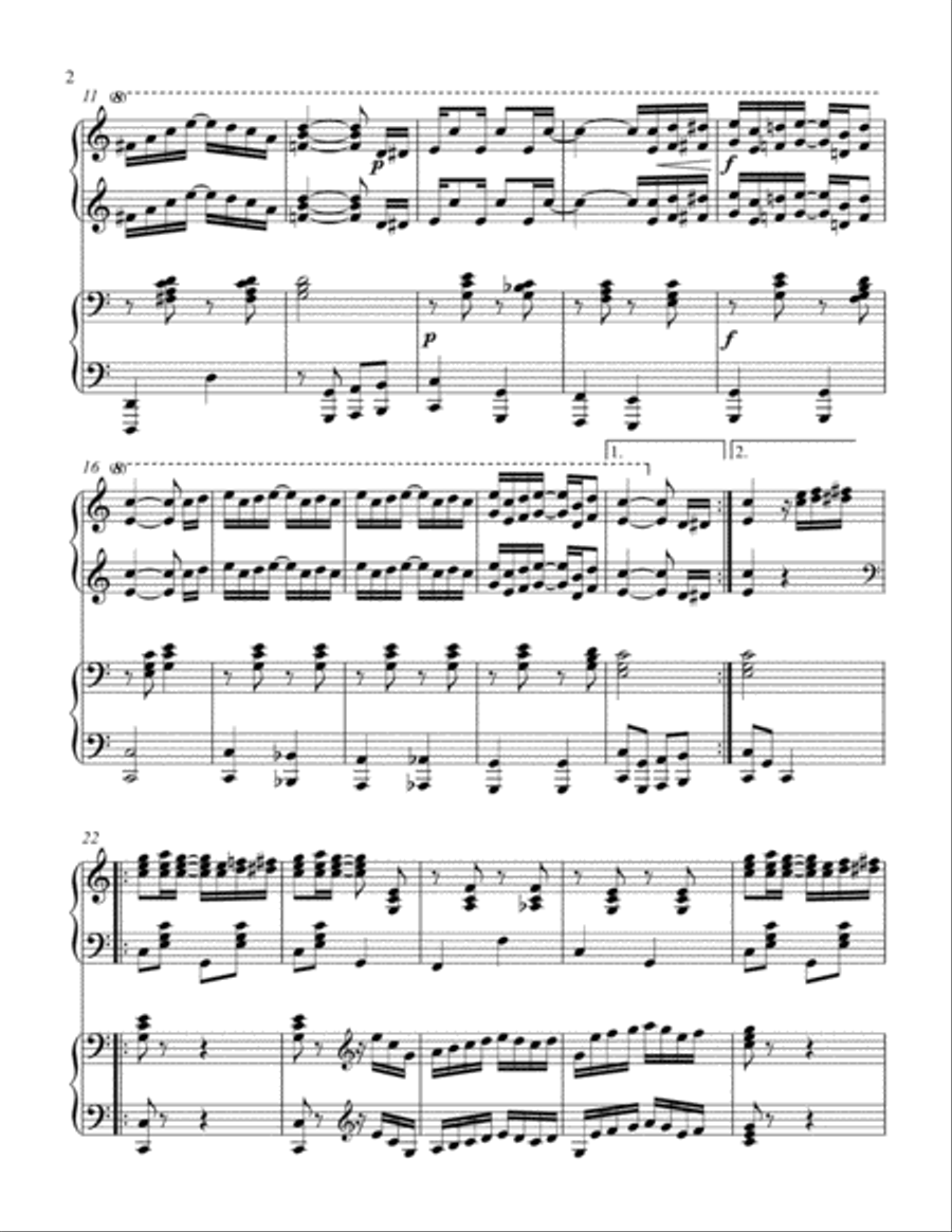 The Entertainer (2 piano duet) Piano Method scores gallery preview page 3