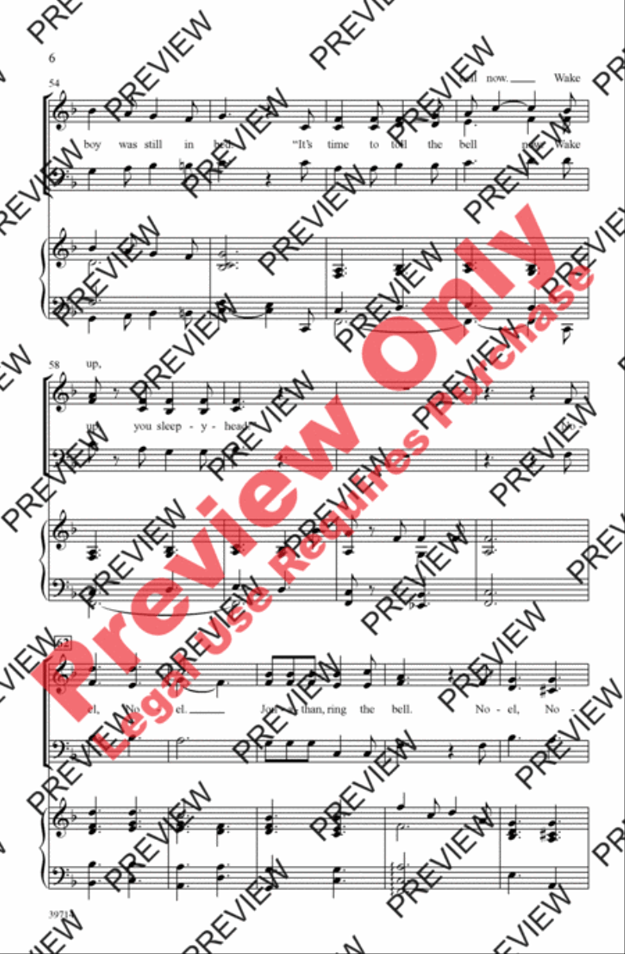 Jonathan's Bell Carol 3-Part scores gallery preview page 6