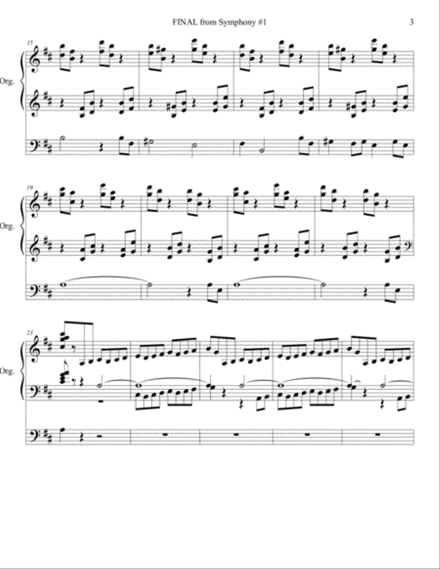 Toccata by Louis Vierne (ABRIDGED for Postlude) ORGAN Organ Solo scores gallery preview page 3