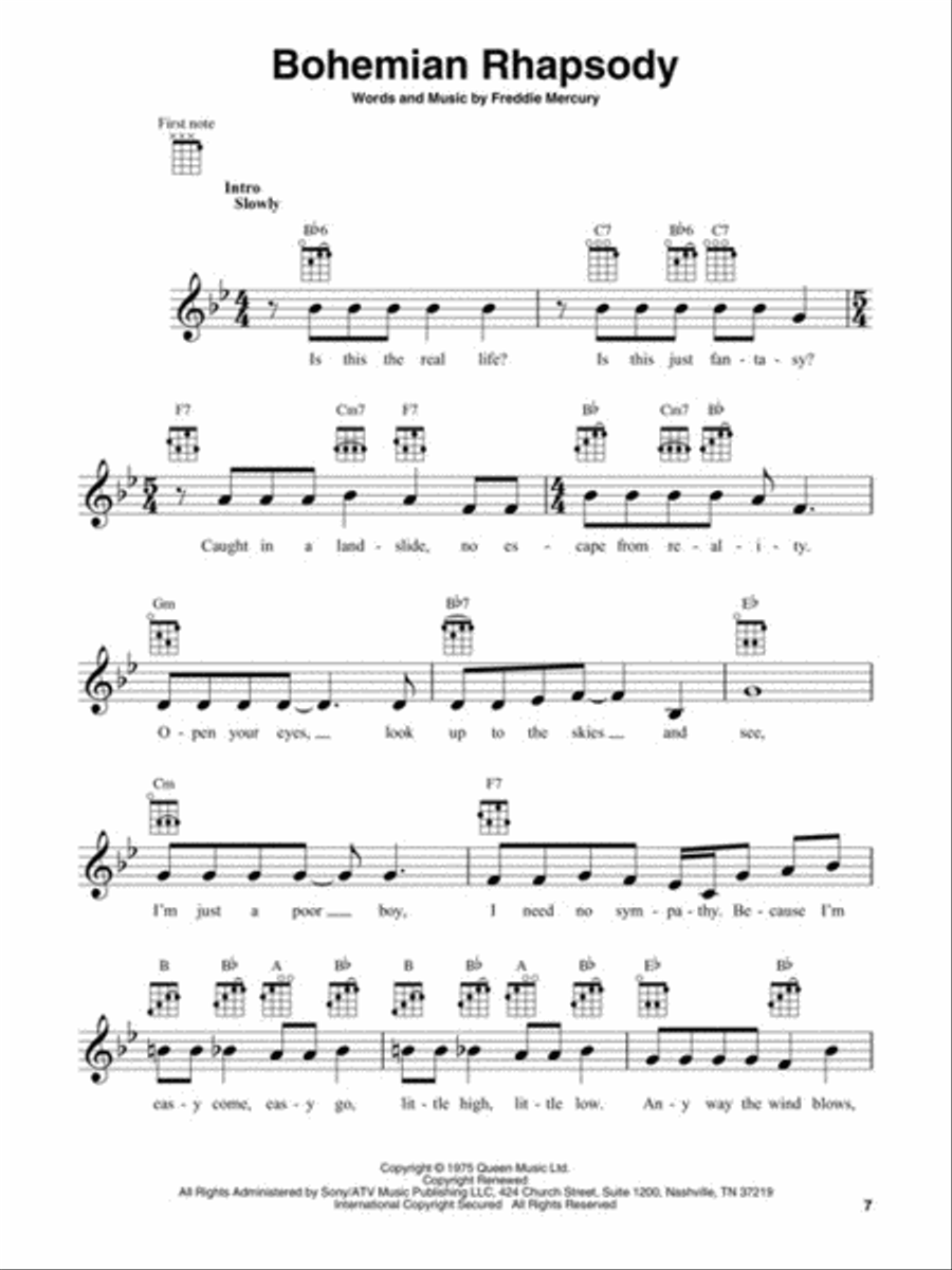 Queen for Ukulele Queen for Ukulele Ukulele scores gallery preview page 4