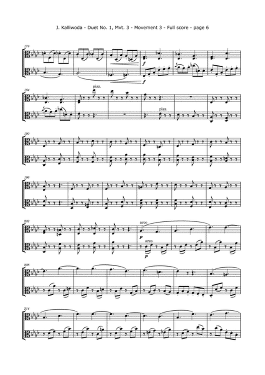 Kalliwoda, J. - Duet No.1, Mvt. 3, Op. 70 for Two Violas image number null