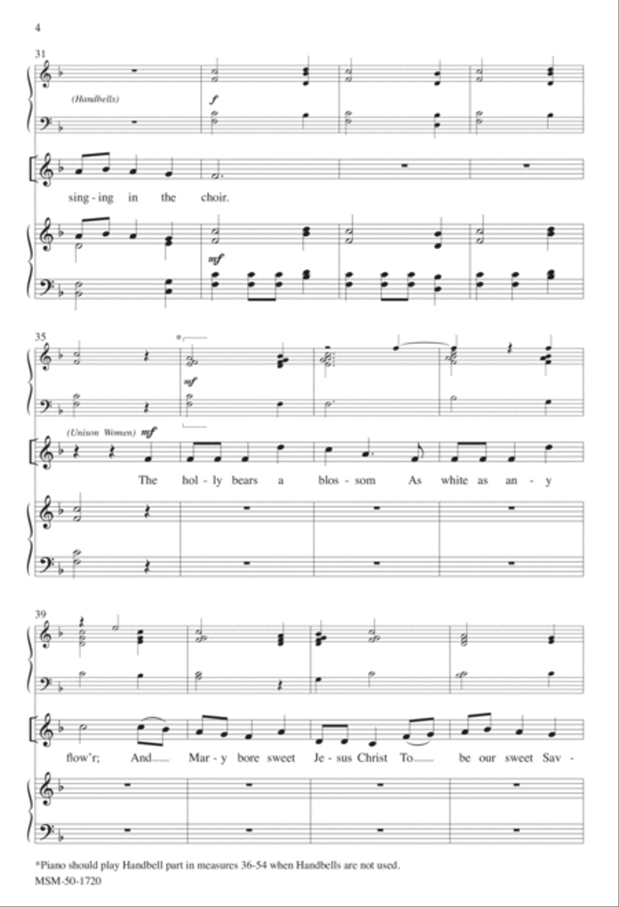 The Holly and the Ivy 4-Part scores gallery preview page 4
