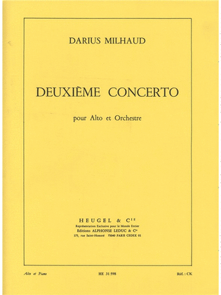 Book cover for Concerto No.2, Op.340 (viola & Piano)
